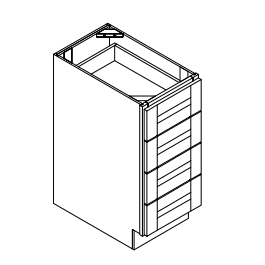 Four Drawer Base Cabinet
