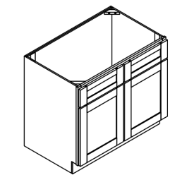 2 Drawer Sink Base Cabinet
