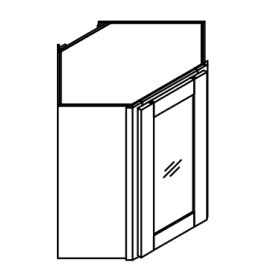 Glass Wall Diagonal Cabinets