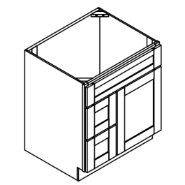 Vanity Combo Base Cabinet – Drawers Left