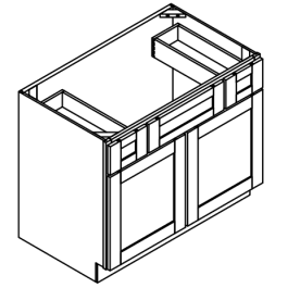 Vanity Combo Base Cabinet – Center Sink