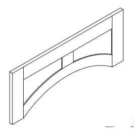 Decorative Arched Raised Panel Valance